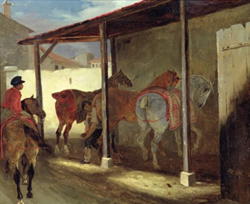 Tableau la Grange du Maréchal Ferrant Géricault Décorer un Couloir Sombre et Vide
