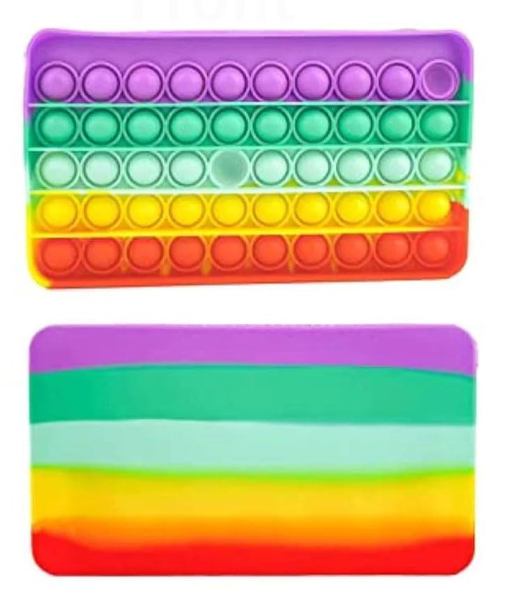 Magicwand Silicon Big Size Pop-It Pencil Case School Pouch for Stationary Storage for Kids【Multicolored】 (Pack of 1 Single Side Pouch) (B0CMN8Y2YN) Amazon Price History, Amazon Price Tracker