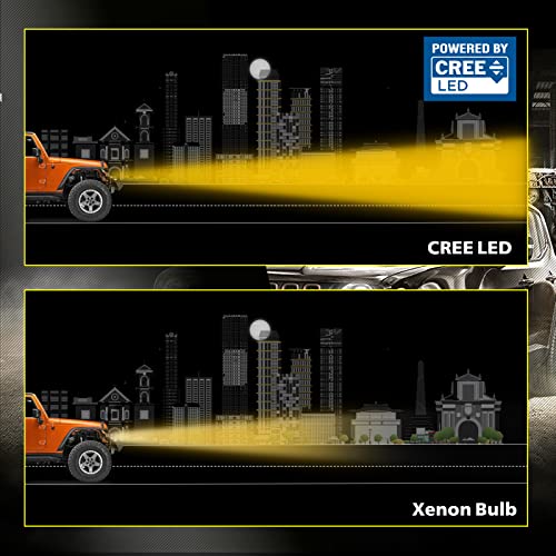 Image of 5 Inch 90W Amber Round Fog Lights 2Pcs CREE LED Round Offroad Lights Spot Beam LED Pods Light Bar Bumper Lights Roof Lights for Truck Pickup UTV Toyota Jeep Ford GMC