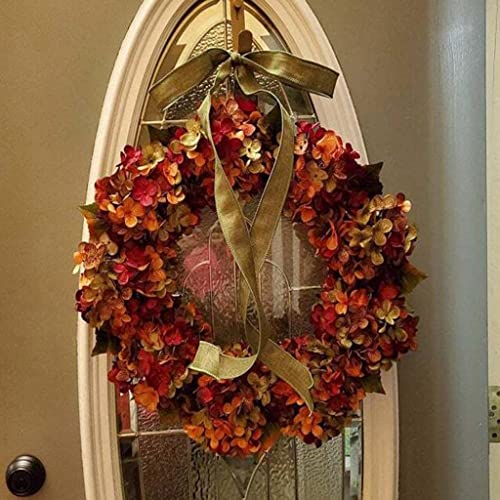 Couronne de Thanksgiving déco automne et fleurs de style ferme - 8