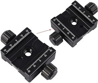 iShoot Metal Double-sided Clamp IS-SJZ50, Two-sided Quick Release Plate Clamp with 3/8' Screw Hole, Compatible with 39mm ARCA-SWISS Fit Camera Quick Release Plate