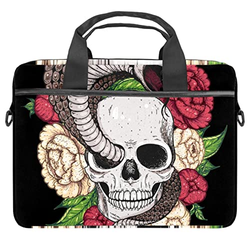 Housse ordinateur portable 14 pouces sac à bandoulière crâne multicolore