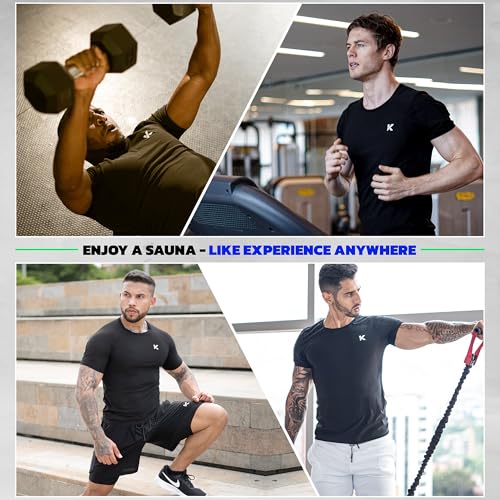 Kewlioo Sauna Shirt for Men - Heat Trapping Sweat Vest, Sauna Suit For Men, Compression Workout Sweat Suit for Gym, Workouts4