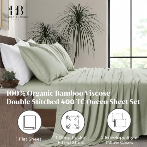 Image of Queen Envelope Pillowcase Set | 100% Viscose | Organically Grown | Ultra Soft | Cooling | 2pcs [Willow]