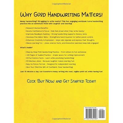 The All-in-One Print Handwriting Workbook for Kids: 145 Fun Pages to Master Writing Skills in Just 15 Minutes a Day with Jokes, Science Facts, Real Prompts & More Paperback April 21, 2025
