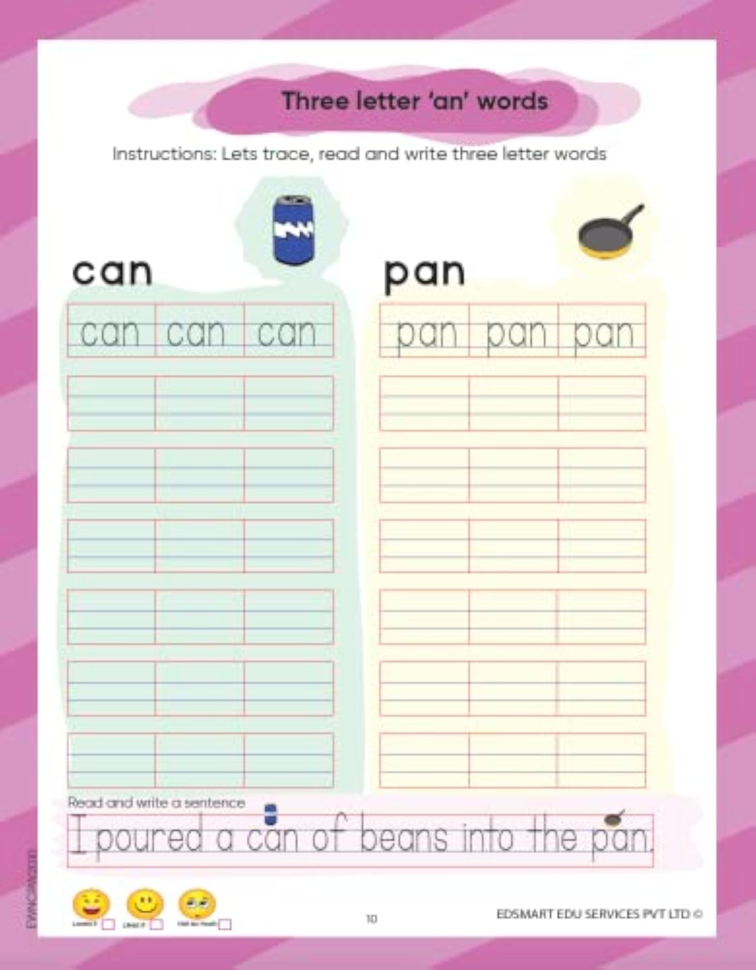 Edsmart English Word Writing Book for Kids, Handwriting Practice