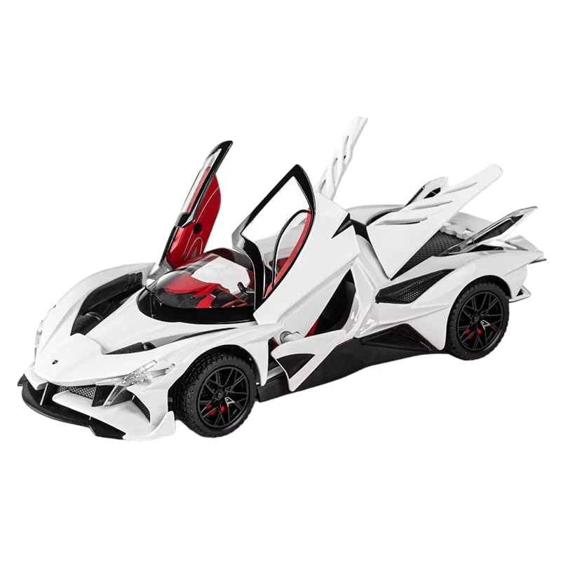 Image of 1:24 Big Apollo Evo Super Car Toy Car Metal Pull Back Diecast Car with Openable Door and Sound Light, Gifts Toys for Kids,black