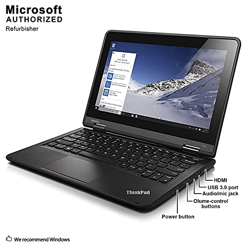 Lenovo Thinkpad Yoga 11E Laptop 11.6Inch Touchscreen Convertible Ultrabook Pc, Intel Quad Core Processor, 128Gb Solid State Drive, 4Gb Ddr3 Ram, Hd Webcam, Led, Hdmi, Bluetooth, Windows 10 (Renewed) #TOP5
