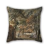 Beautifulseason Pillow Cases 18 X 18 Inches / 45 By 45 Cm(two Sides) Nice Choice For Play Room,couch,boy Friend,outdoor,him,monther Oil Painting Paul Sandby - Halfway House, Sadler's Wells