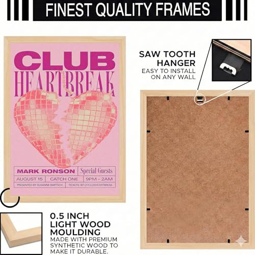 Image of BLINKART Typography Aesthetic Modern Art Walls With Frame | Natural Wood Texture | Living Room Bedroom Office Wall Decoration | Poster Home Decor Frames Wall Bedroom | 12x8 Inches (D570)