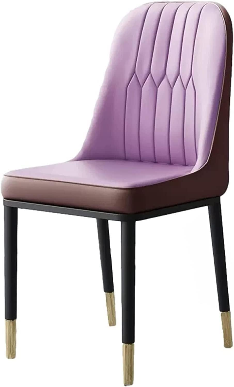 Chaises rembourrées modernes violettes au design raffiné avec pieds en métal