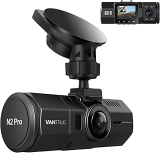 2.5K Front and Inside Dash Camera for Uber, VANTRUE N2 Pro 1440P Dual Dash Cam for Trucks, Car Dashboard Camera, IR Night Vision, 24H Motion Detection Parking Mode, G-Sensor, Support 256GB Max (2023)