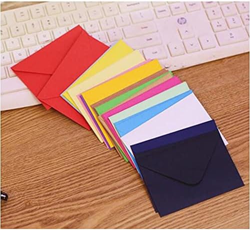 pengxiaomei 120PCS Mini Small Envelopes with 3Sheet DIY Stickers, Colored Envelopes Coin and Seed Envelopes for Gift Cards Home, Garden or Office