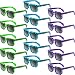 15 Pair Pixel Retro Gamer Robot Sunglasses Pixel Sunglasses Pixelated Sunglasses Birthday Party Favors for Kids and Adults (Blue, Purple, Green)