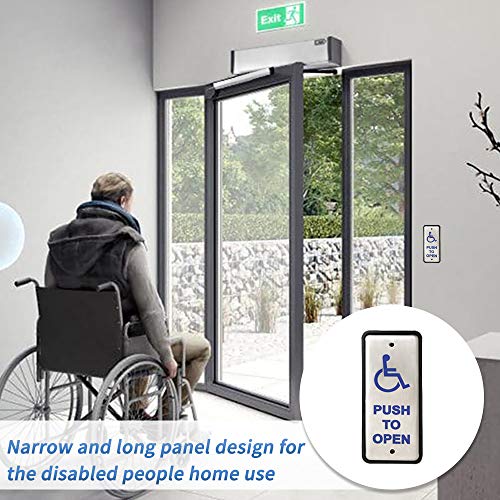 Olideauto Black Automatic Swing Door Handicap Door Opener Olide-120B With 2Pcs Wired Slim Handicap Push Buttons Olide-515 #TOP4