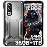 DOOGEE Blade 20 Max Android 15 Rugged Smartphone - 36GB+1TB, 11800mAh/33W & MTK Helio G100 6nm Octa Core Rugged Phone,120Hz 6.6" HD+,64MP+20MP+16MP,3 Card Slots Android Phone,Finger+Face ID/NFC/GPS