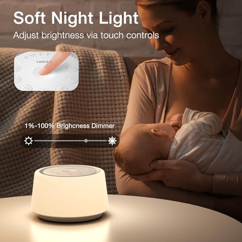 LEICEX White Noise Sound Machine | Sound Machine for Baby Rechargeable | 30 Soothing Sounds | 10 Colors Night Light | White Noise Machine for Sleep Baby Adults Portable Sound Machine for Home Travel - Image 6