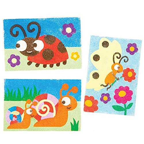 Baker Ross AT615 Kever zandkunst schilderijen knutselset voor kinderen (8 stuks) creatieve sets om te knutselen… - Image 3