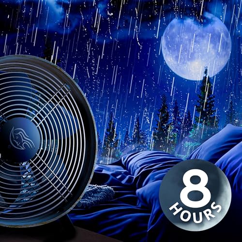 Fan White Noise & Rain for Insomnia Relief and Deep Sleep | 8 Hours