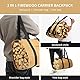 CYUREAY Feuerholz-Trage-Rucksack, Wasserabweisende Feuerholz-Tasche, stabile Holzklotz-Tragetasche mit verstellbaren Gurten, gewachster Canvas-Holzklotz-Trage-Rucksack für Indoor- und Outdoor-Camping