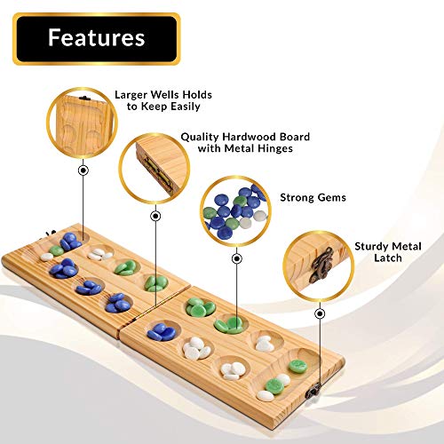 Juego de Mesa Mancala Clásico Deluxe para 2 Jugadores miniatura 2