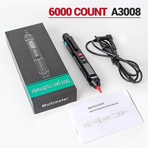 Domary Multímetro de caneta A3008 6000 contagens Multímetro digital testador de medidor com display