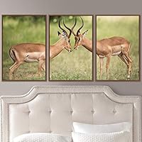 3 Piece Framed Canvas Wall Art Spiritual Animals Deer Canvas Prints Home Artwork Decoration for Living Room,Bedroom - 16