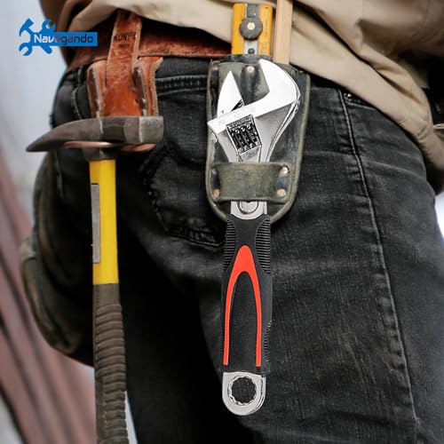 Navegando Adjustable Spanner 8 Inch(200mm),Compact Adjustable Wrench for Tight Spaces, High Carbon Steel with Non-Slip Grip, Fits 6-28mm Nuts/Bolts 4 Navegando Adjustable Spanner 8 Inch(200mm),Compact Adjustable Wrench for Tight Spaces, High Carbon Steel with Non-Slip Grip, Fits 6-28mm Nuts/Bolts - Image 4