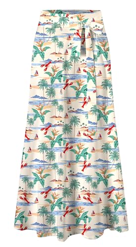 Image of Cromoncent Matching Hawaiian Outfits for Family, Dad and Son Matching Luau Beach Tropical Shirts Mommy Daughter Tropical Sets