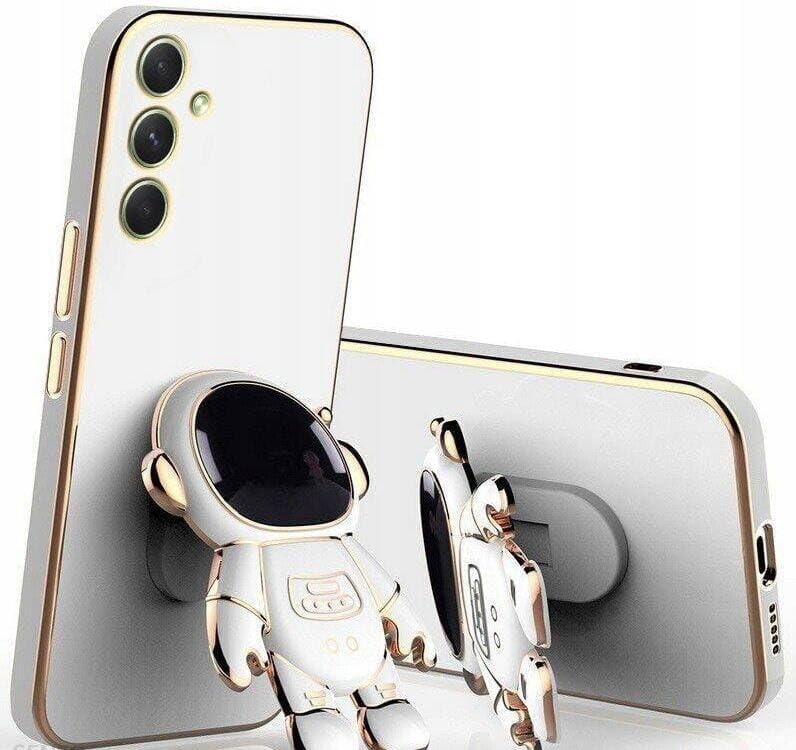 Image of for Samsung Galaxy A25 5G Case Cute 3D Astronaut Stand Design Camera Protection Shockproof Soft Back Cover (for Samsung Galaxy A25 5G, White)
