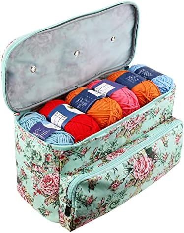 Coopay Knitting Storage, Yarn Bags for Knitting Crocheting, Knitting Bags and Knitting Organizers, Crochet Bags for Wool and Hooks, Waterproof Lightweight Yarn Storage Project Starter Bag,Knitting Bag