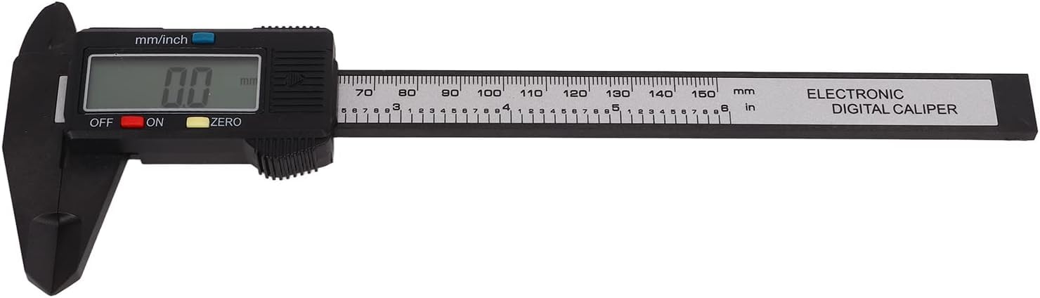 Digital Vernier Caliper, Auto Off Large LCD Screen 0.1mm 0.01in Accuracy Digital Caliper Millimeter Inch Conversion for Jewelry