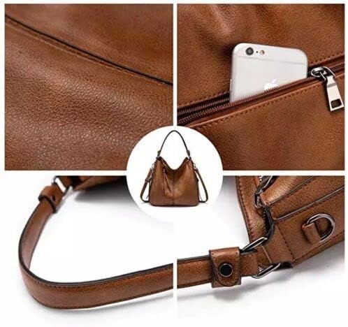 Miniatura 4 de Bolsos de mano para mujer, grandes de diseño para mujer, bolso tipo hobo de piel sintética