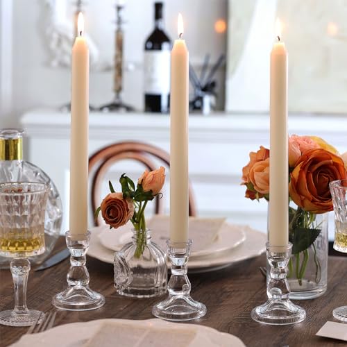 Lanttu 24 Pcs Candlestick Holders Bulk, Clear Taper Candle Holders, Glass Candle Holders Set For Valentine'S Day thumb #5