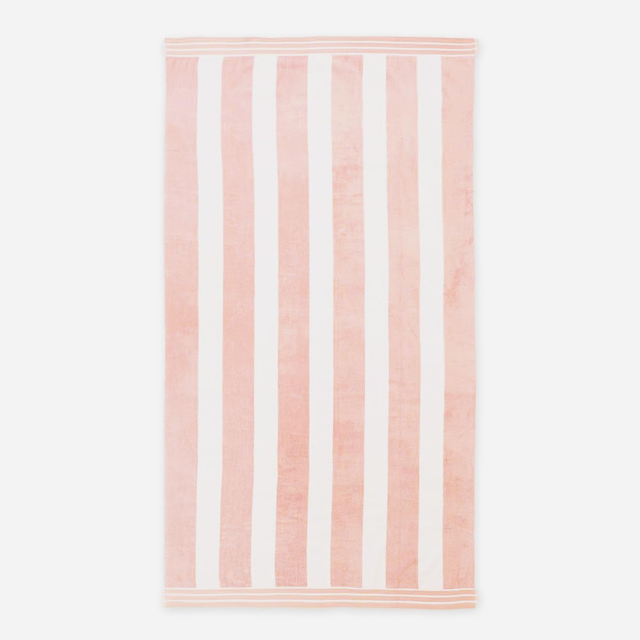 Allure Bath Fashions Blush Allure Cabana Striped Beach Towel 100% Cotton Pile, Jumbo Cm X 180Cm (Blush) Extra Large