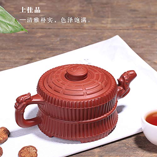 Image of Teapot 9Oz Chinese Zisha Clay Dahongpao Pottery Handmade Tea Pot Ceramics Purple Sand Mud Kungfu Kettle