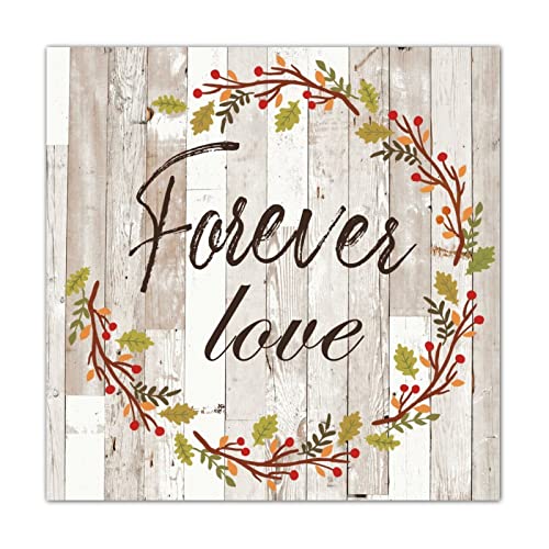 Panneau en bois Forever Love de haute qualité décoration ronde maison 40cm