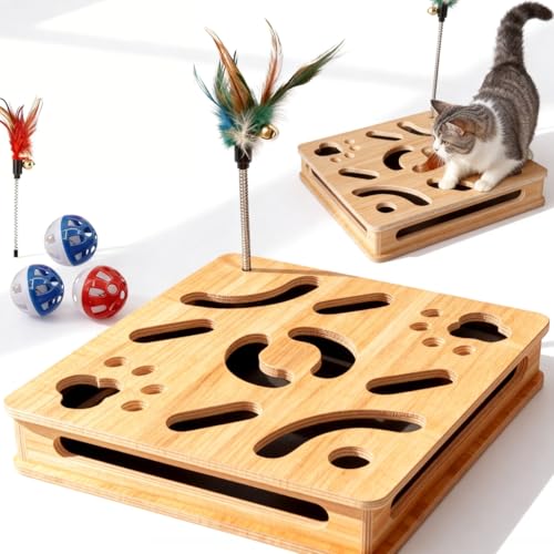 Upgraded 14-inch cat Clawing Box with Nail File, Jingler &