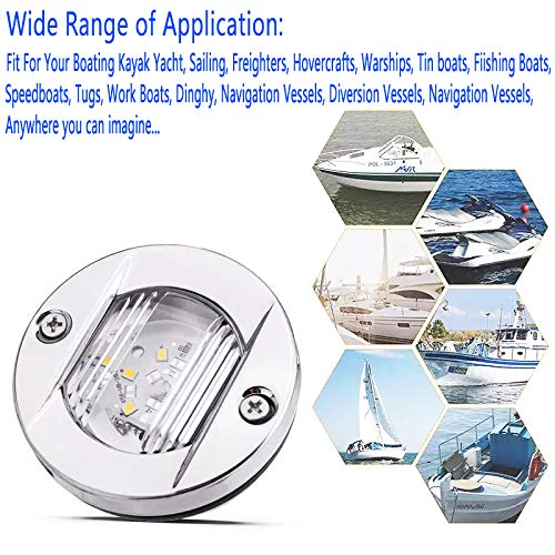 Keing SRY098W 6 Pcs Marine Boat Led Cabin Deck Courtesy Light Stern Transom Lights 12V White thumb #4