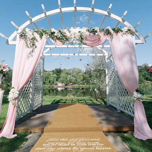 Tudomro Extra Long Natural Burlap Wedding Aisle Runner Outdoor Jute Burlap Aisle Runner For Wedding Ceremony Rustic Indoor Wedding Runner Carpet For Walkway thumb #1