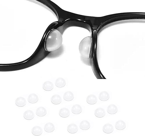 Almohadillas de nariz autoadhesivas con cojín de aire, 10 pares de bolsas de aire antideslizantes de silicona para lentes de sol, blanco, S
