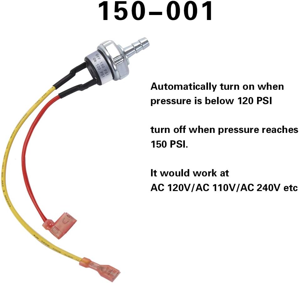 Air Pressure Switch 150 PSI Pressure Switch 120 PSI Pressure Switch Air Compressor Pressure Switch 150PSI Pressure Switch Pressure Controller 120PSI Pressure Switch 120V AC Pressure Switch