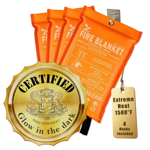 Image of Supa Ant Fire Blanket -Certified 1500F Extra Thick, Glow in The Dark