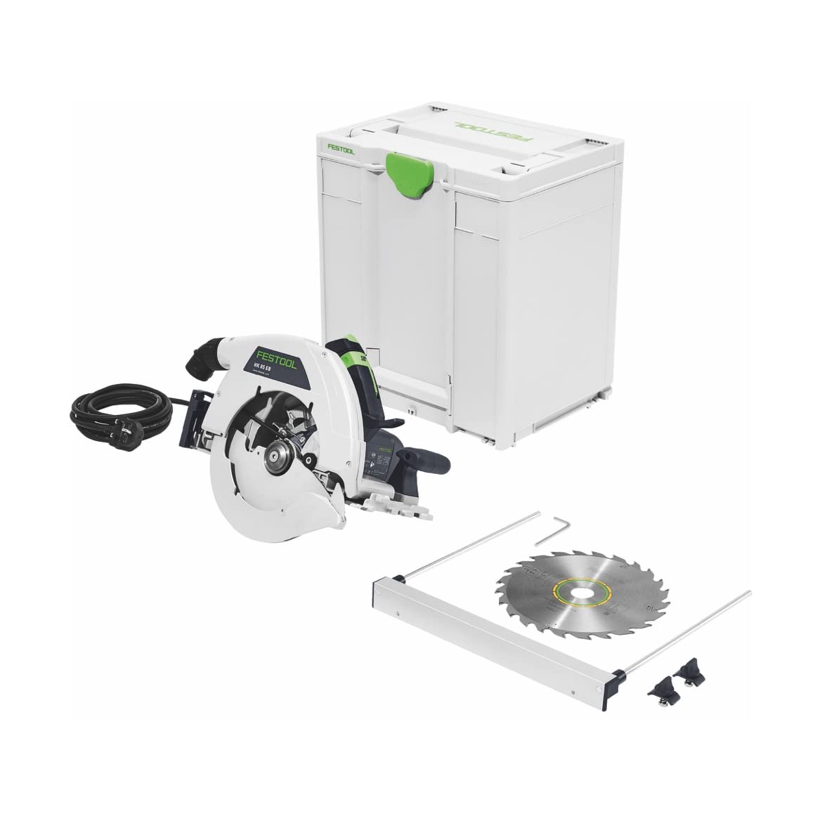 Festool Scie Circulaire Portative HK 85 EB-Plus sur Rail | Profondeur de coupe jusqu'à 85 mm - Compatible rail de guidage - Livrée en Systainer
