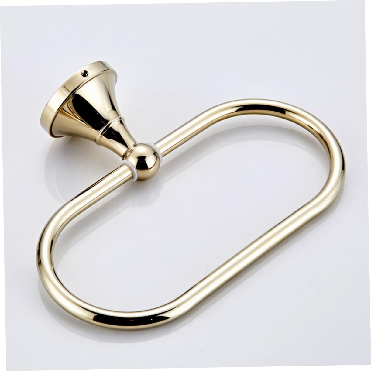 Toallero Anillo Ovalado Dorado Montado Pared Soporte Toallas Cocina y Baño Diseño Moderno y Sencillo Material Resistente y Ecológico Fácil Instalación sin Instrucciones
