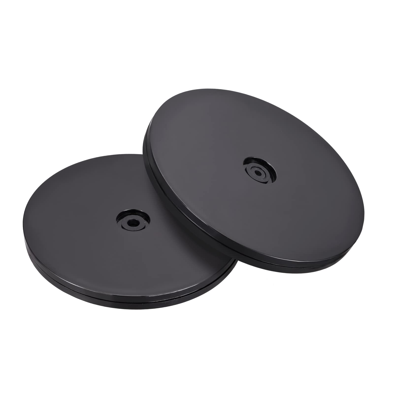 sourcing map 6inch Rotating Swivel Stand with Steel Ball Bearings Lazy Susan Base Turntable for Kitchen Corner Cabinets, Black Pack of 2