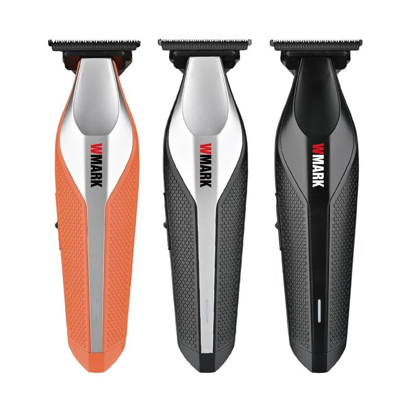 Image of WMARK NG-1207 Rechargeable Detail Trimmer, 440C Stainless Steel and Ceramic Blade, 7500 RPM Motor, 1600mAh Lithium Battery, LED Indicator, 210 Minutes Runtime BLACK
