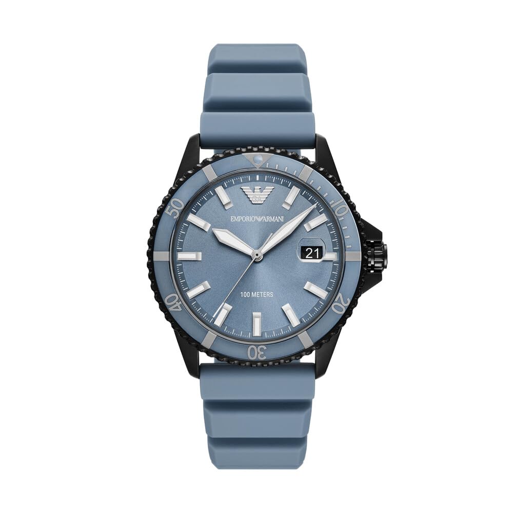 EMPORIO ARMANI Men's Analog Quartz Watch with Silicone Strap AR11685