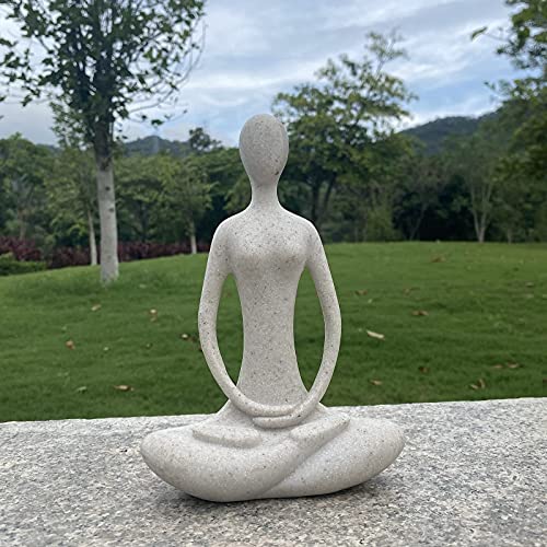 Echainstar Yoga Figure Figurine Ornament for Home, Zen Buddhist Namaste Yoga Statue Sculpture Indoor & Outdoor Decor for Birthday Mothers Day