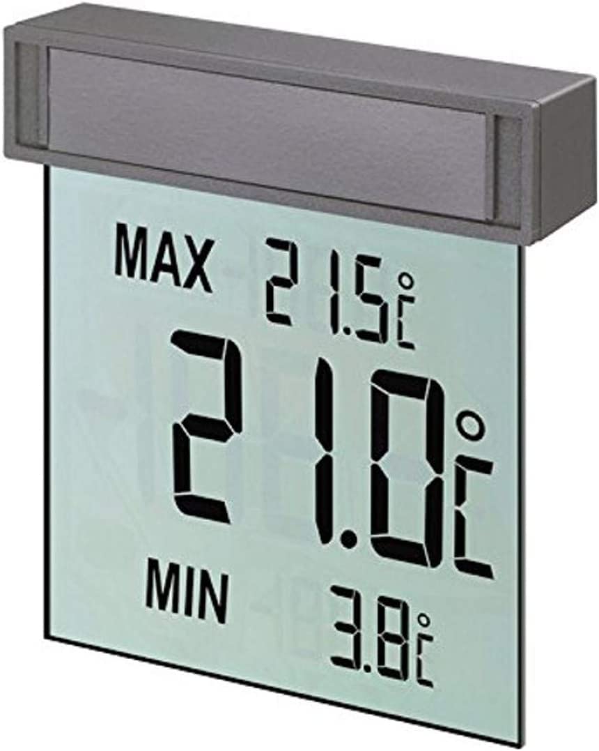 TFA Dostmann Vision 30.1025 - Termómetro digital para ventana (pantalla grande, 97 x 22 x 105 mm, 2 unidades)